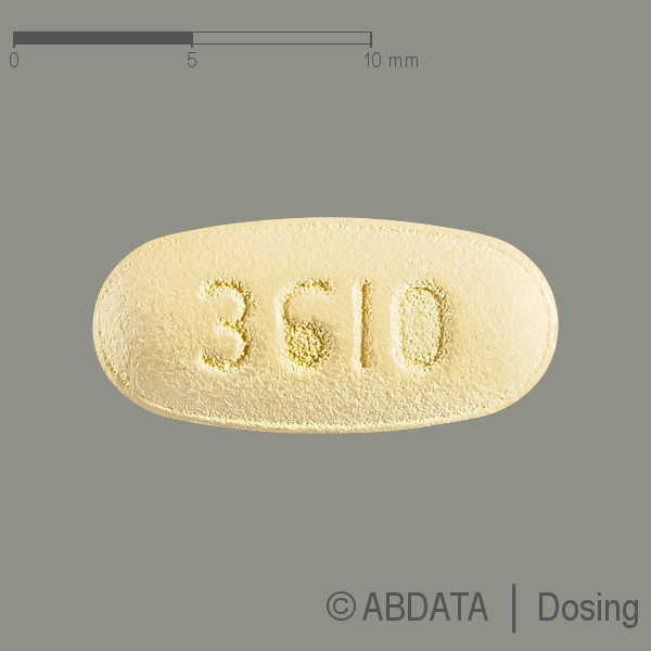 Produktabbildungen für PIRFENIDON-ratiopharm 267 mg Filmtabletten in der Vorder-, Hinter- und Seitenansicht.