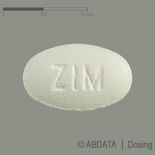 Produktabbildungen für ZOLPIDEM-ratiopharm 5 mg Filmtabletten in der Vorder-, Hinter- und Seitenansicht.