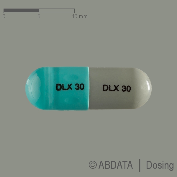 Produktabbildungen für DULOXETIN-ratiopharm 30 mg magensaftres.Hartkaps. in der Vorder-, Hinter- und Seitenansicht.