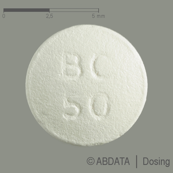 Produktabbildungen für BICALUTAMID Heumann 50 mg Filmtabletten Heunet in der Vorder-, Hinter- und Seitenansicht.