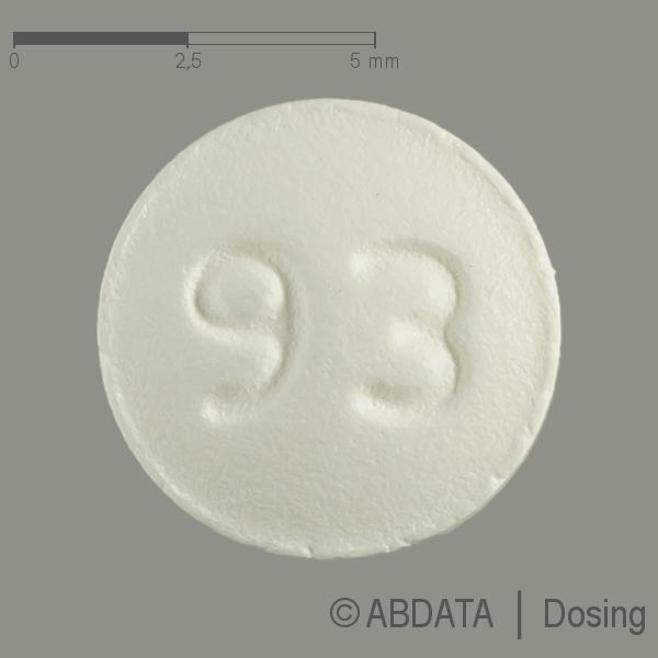 Produktabbildungen für BICALUTAMID AbZ 50 mg Filmtabletten in der Vorder-, Hinter- und Seitenansicht.