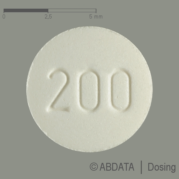 Produktabbildungen für EFEROX 200 Tabletten in der Vorder-, Hinter- und Seitenansicht.