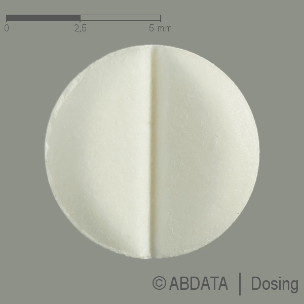 Produktabbildungen für ENALAPRIL AbZ 5 mg Tabletten in der Vorder-, Hinter- und Seitenansicht.