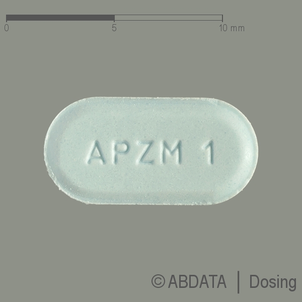 Produktabbildungen für ALPRAZOLAM AL 1 mg Tabletten in der Vorder-, Hinter- und Seitenansicht.
