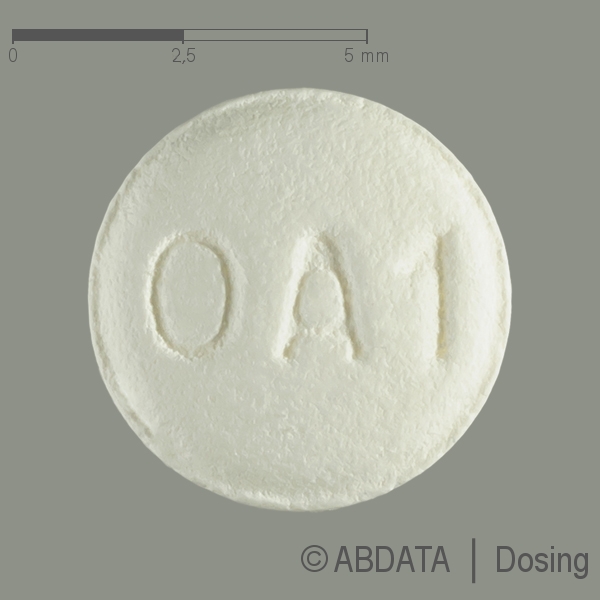 Produktabbildungen für OLMESARTANMEDOXOMIL/Amlodipin Accord 20 mg/5 mg in der Vorder-, Hinter- und Seitenansicht.