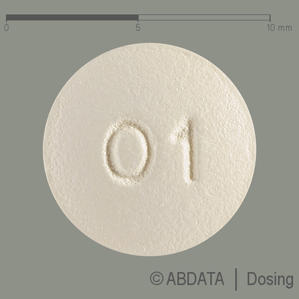 Produktabbildungen für OLANZAPIN-biomo 5 mg Filmtabletten in der Vorder-, Hinter- und Seitenansicht.