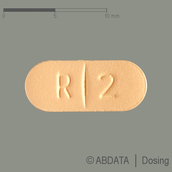 Produktabbildungen für RISPERIDON STADA 2 mg Filmtabletten in der Vorder-, Hinter- und Seitenansicht.