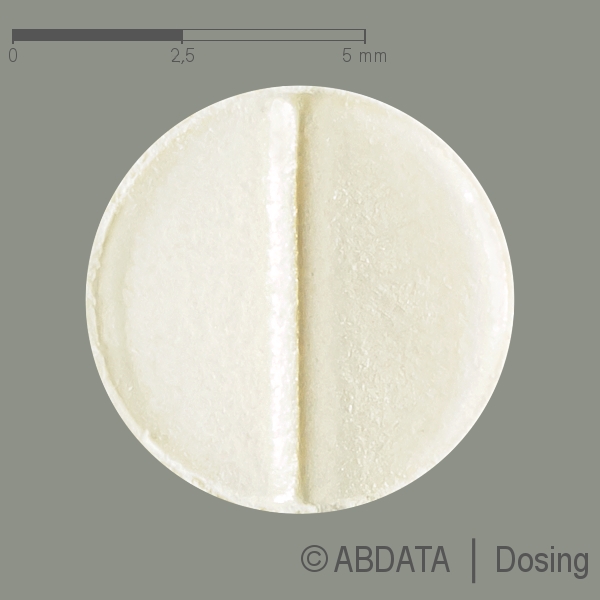 Produktabbildungen für BUSP 5 mg Tabletten in der Vorder-, Hinter- und Seitenansicht.