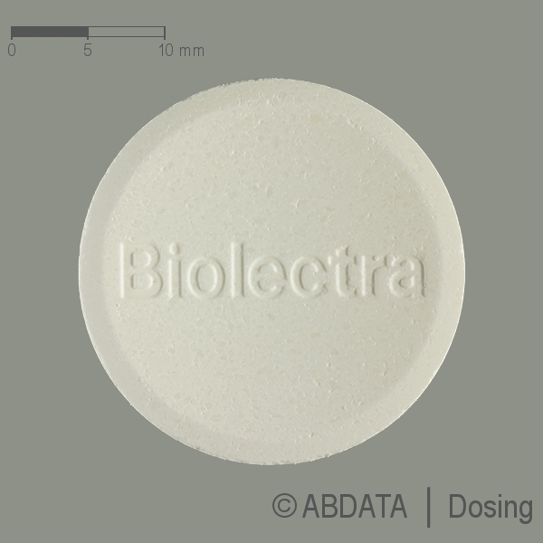Produktabbildungen für BIOLECTRA Magnesium 243 mg forte Zitrone Br.-Tabl. in der Vorder-, Hinter- und Seitenansicht.