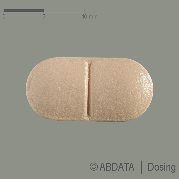 Produktabbildungen für TAVANIC 500 mg Tabletten in der Vorder-, Hinter- und Seitenansicht.