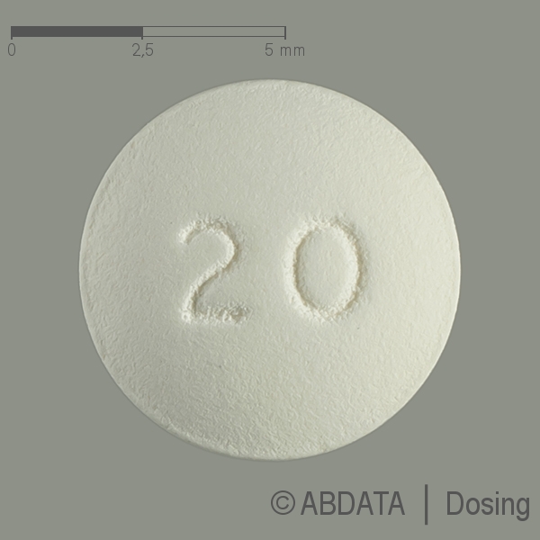 Produktabbildungen für FAMOTIDIN STADA 20 mg Filmtabletten in der Vorder-, Hinter- und Seitenansicht.