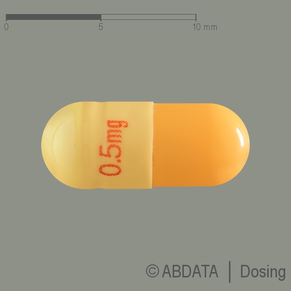Produktabbildungen für TACROLIMUS AL 0,5 mg Hartkapseln retardiert in der Vorder-, Hinter- und Seitenansicht.