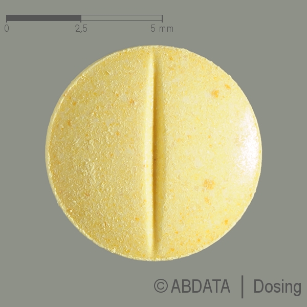 Produktabbildungen für FOLSÄURE AbZ 5 mg Tabletten in der Vorder-, Hinter- und Seitenansicht.