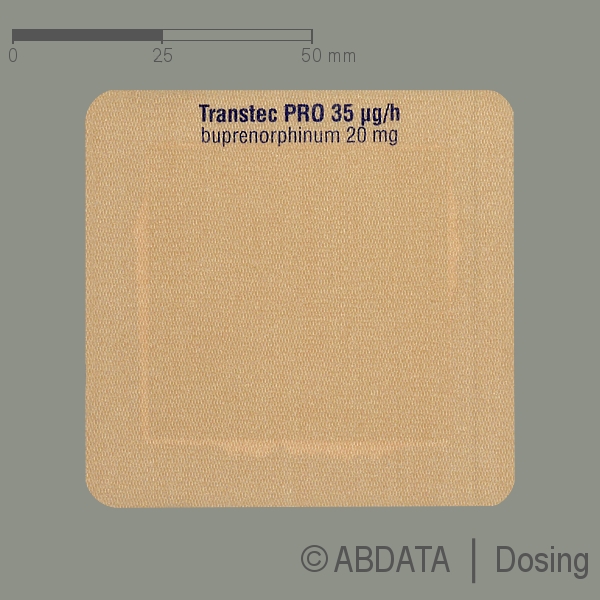 Produktabbildungen für TRANSTEC PRO 35 Mikrogramm/h PFT 20mg/Pfl.4T in der Vorder-, Hinter- und Seitenansicht.