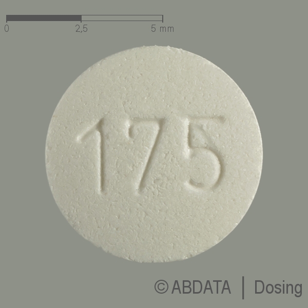Produktabbildungen für EFEROX 175 Tabletten in der Vorder-, Hinter- und Seitenansicht.