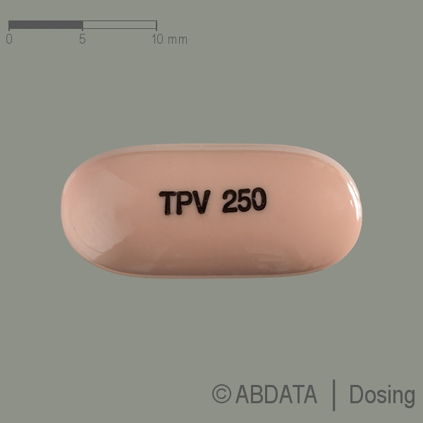 Produktabbildungen für APTIVUS 250 mg Weichkapseln in der Vorder-, Hinter- und Seitenansicht.