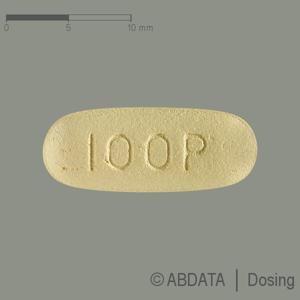 Produktabbildungen für POSACONAZOL Accord 100 mg magensaftres.Tabletten in der Vorder-, Hinter- und Seitenansicht.
