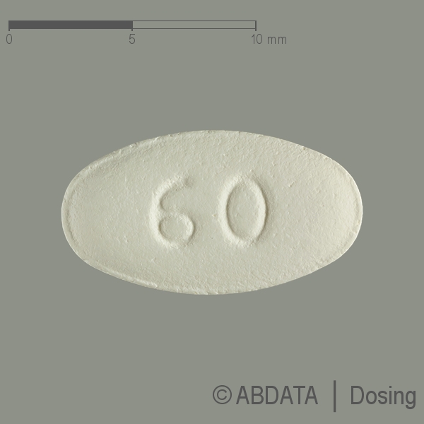Produktabbildungen für RALOXIFEN Teva 60 mg Filmtabletten in der Vorder-, Hinter- und Seitenansicht.