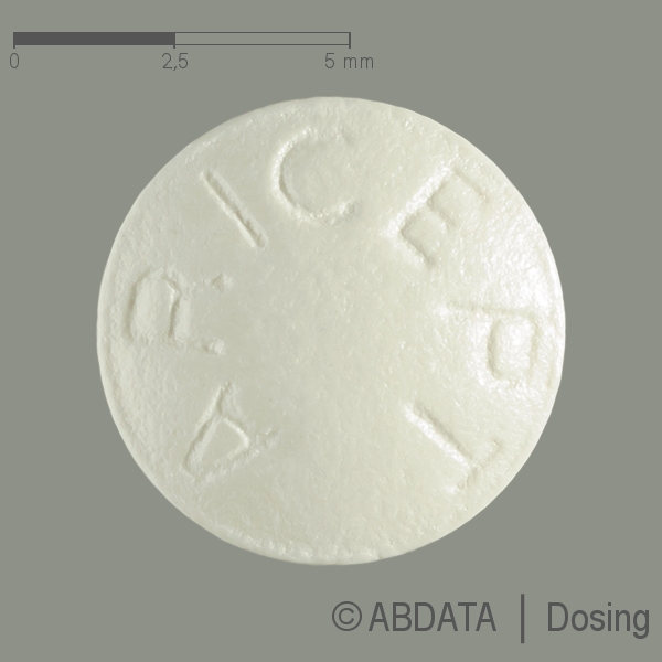 Produktabbildungen für ARICEPT Eisai 5 mg Filmtabletten in der Vorder-, Hinter- und Seitenansicht.