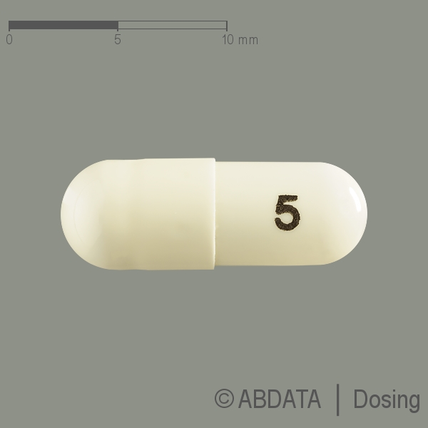 Produktabbildungen für LENALIDOMID AbZ 5 mg Hartkapseln in der Vorder-, Hinter- und Seitenansicht.