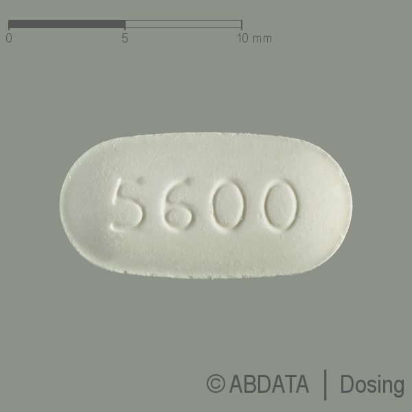 Produktabbildungen für ALENDRONSÄURE/Colecalciferol AbZ 70 mg/5.600 I.E. in der Vorder-, Hinter- und Seitenansicht.