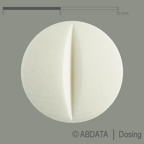 Produktabbildungen für CLOMIFEN-ratiopharm 50 mg Tabletten in der Vorder-, Hinter- und Seitenansicht.