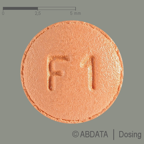 Produktabbildungen für FINASTERID-1A Pharma 1 mg Filmtabletten in der Vorder-, Hinter- und Seitenansicht.