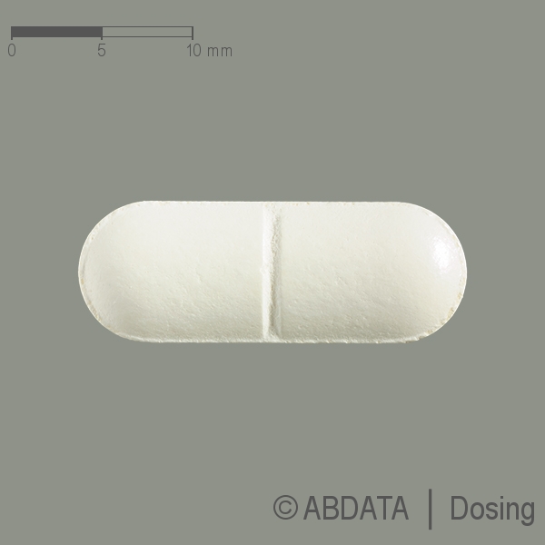 Produktabbildungen für AMOXICILLIN/Clavulansäure Heumann 500 mg/125 mg in der Vorder-, Hinter- und Seitenansicht.