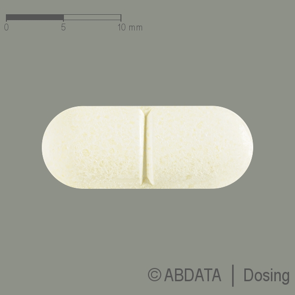Produktabbildungen für AMOXICILLIN Aristo 500 mg Tabletten in der Vorder-, Hinter- und Seitenansicht.