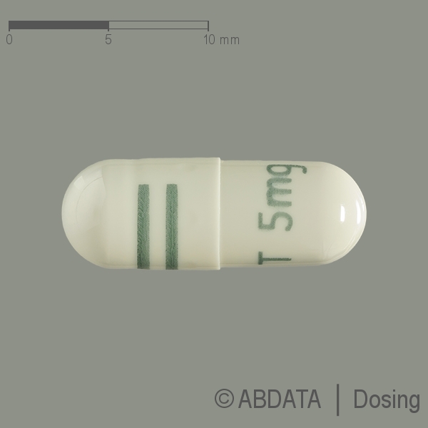 Produktabbildungen für TEMOZOLOMID-ratiopharm 5 mg Hartkapseln in der Vorder-, Hinter- und Seitenansicht.