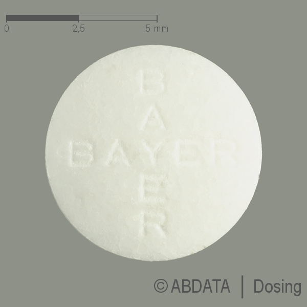 Produktabbildungen für ASPIRIN N 100 mg Tabletten in der Vorder-, Hinter- und Seitenansicht.