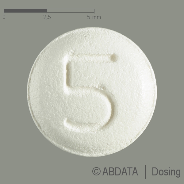 Produktabbildungen für DONEPEZILHYDROCHLORID Bluefish 5 mg Filmtabletten in der Vorder-, Hinter- und Seitenansicht.