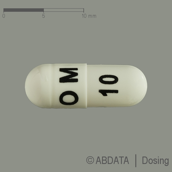 Produktabbildungen für OMEPRAZOL AL 10 mg magensaftresistente Hartkapseln in der Vorder-, Hinter- und Seitenansicht.