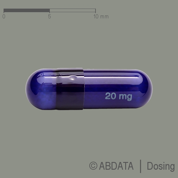 Produktabbildungen für CAPROS akut 20 mg Kapseln in der Vorder-, Hinter- und Seitenansicht.
