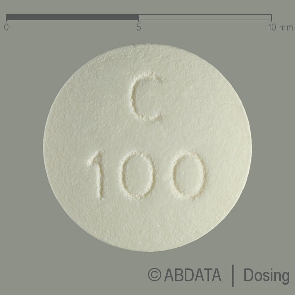 Produktabbildungen für CIPROFLOXACIN AL uro 100 mg Filmtabletten in der Vorder-, Hinter- und Seitenansicht.