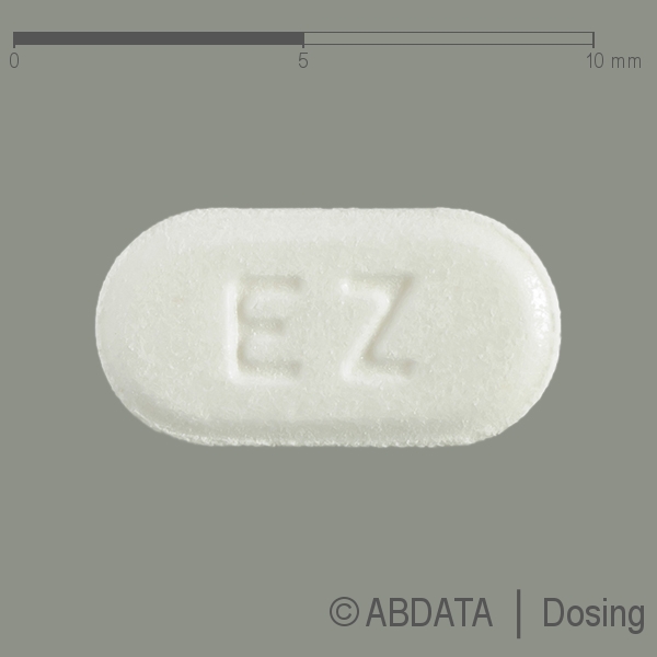Produktabbildungen für EZETIMIB Aurobindo 10 mg Tabletten in der Vorder-, Hinter- und Seitenansicht.