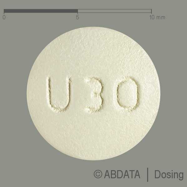 Produktabbildungen für LENCYA 30 mg Filmtabletten in der Vorder-, Hinter- und Seitenansicht.