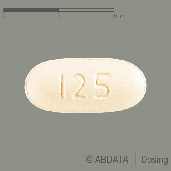 Produktabbildungen für BOSENTAN Cipla 125 mg Filmtabletten in der Vorder-, Hinter- und Seitenansicht.