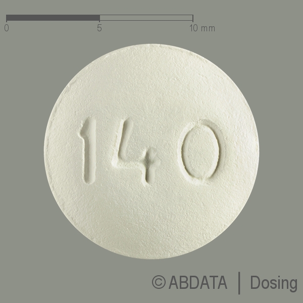 Produktabbildungen für DASATILEN 140 mg Filmtabletten in der Vorder-, Hinter- und Seitenansicht.