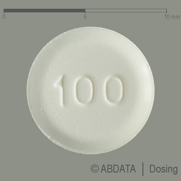 Produktabbildungen für CILOSTAZOL STADA 100 mg Tabletten in der Vorder-, Hinter- und Seitenansicht.