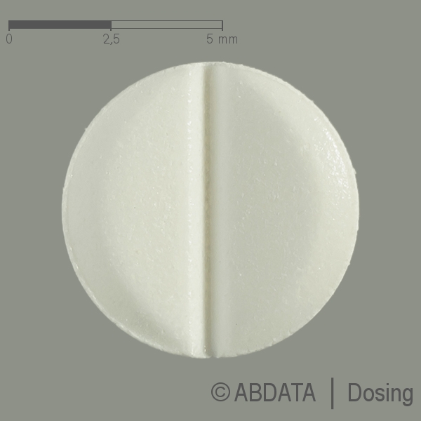 Produktabbildungen für GLIBENCLAMID AbZ 1,75 mg Tabletten in der Vorder-, Hinter- und Seitenansicht.
