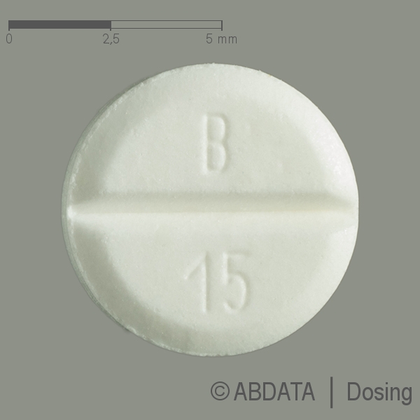 Produktabbildungen für CLONISTADA 0,15 mg Tabletten in der Vorder-, Hinter- und Seitenansicht.