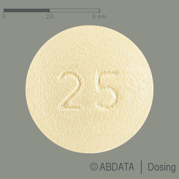 Produktabbildungen für EPLERENON AAA-Pharma 25 mg Filmtabletten in der Vorder-, Hinter- und Seitenansicht.