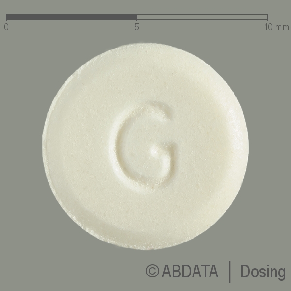 Produktabbildungen für RASAGILIN Glenmark 1 mg Tabletten in der Vorder-, Hinter- und Seitenansicht.