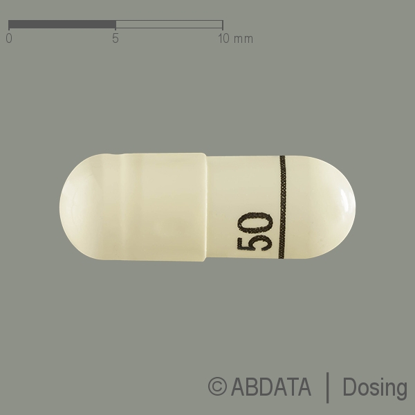 Produktabbildungen für PREGABALIN Tillomed 50 mg Hartkapseln in der Vorder-, Hinter- und Seitenansicht.