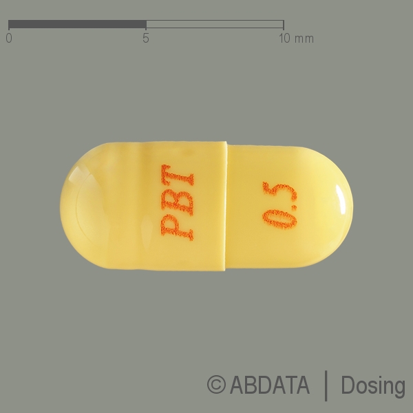 Produktabbildungen für TACPAN 0,5 mg Hartkapseln in der Vorder-, Hinter- und Seitenansicht.