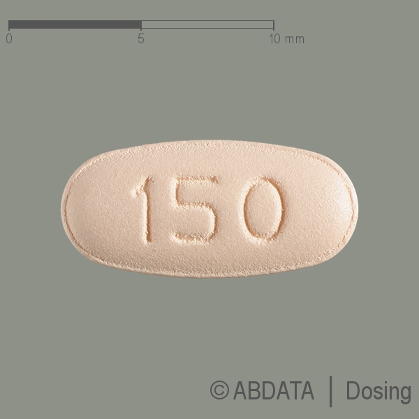 Produktabbildungen für CAPECITABIN medac 150 mg Filmtabletten in der Vorder-, Hinter- und Seitenansicht.