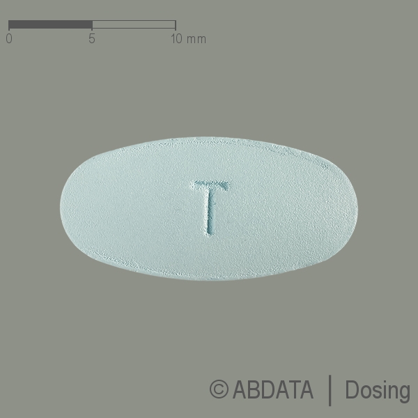 Produktabbildungen für TENOFOVIRDISOPROXIL PUREN 245 mg Filmtabletten in der Vorder-, Hinter- und Seitenansicht.