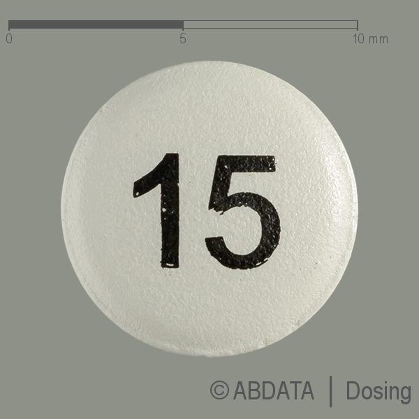Produktabbildungen für ESCITALEX 15 mg Filmtabletten in der Vorder-, Hinter- und Seitenansicht.