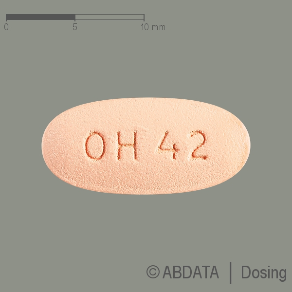 Produktabbildungen für OLMESARTAN AbZ comp.40 mg/25 mg Filmtabletten in der Vorder-, Hinter- und Seitenansicht.